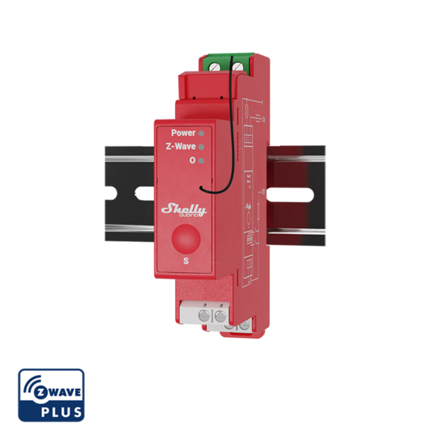 SHELLY Wave PRO 1PM Spínací modul na DIN lištu SHELLY Wave PRO 1PM Spínací modul na DIN lištu